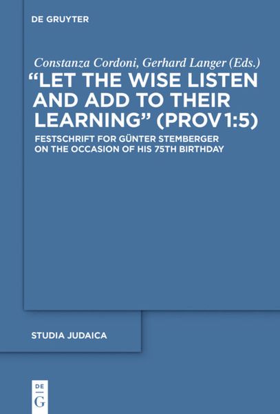 Produktbild: "Let the Wise Listen and add to Their Learning" (Prov 1:5)