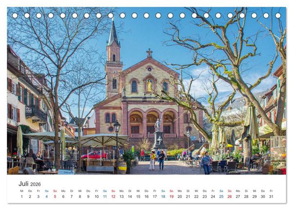 Produktbild: Weinheim - Eine Perle an der Bergstra&szlig;e (Tischkalender 2026 DIN A5 quer), CALVENDO Monatskalender