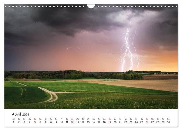 Produktbild: Gewitterwelten (Wandkalender 2026 DIN A3 quer), CALVENDO Monatskalender