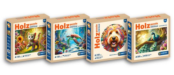 Produktbild: Holzpuzzle - Katze im Garten 150 Teile