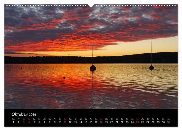 Produktbild: Starnberger See - Silent Moments (Wandkalender 2026 DIN A2 quer), CALVENDO Monatskalender