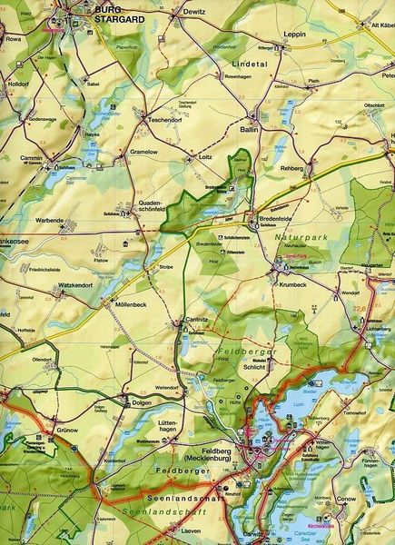 Produktbild: Pocket-Fahrradkarte Feldberger Seenlandschaft