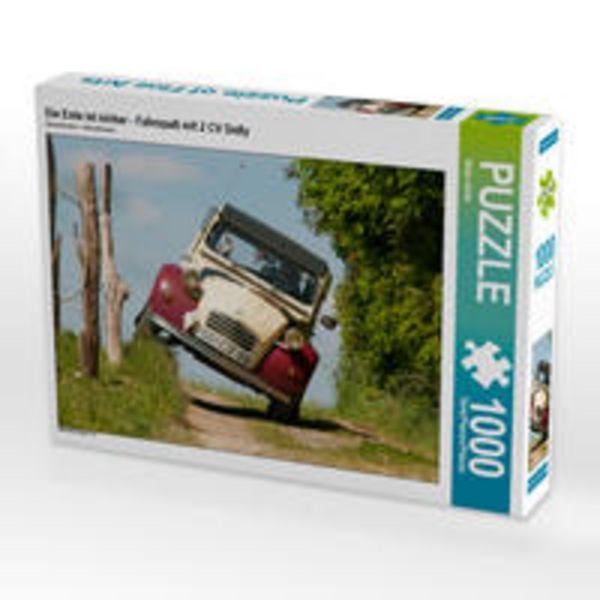 CALVENDO Puzzle Die Ente ist sicher - Fahrspaß mit 2 CV Dolly | 1000 Teile Lege-Größe 64x48cm Foto-Puzzle für glückliche Stunden