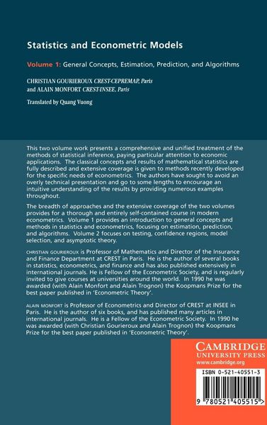 Produktbild: Statistics and Econometric Models