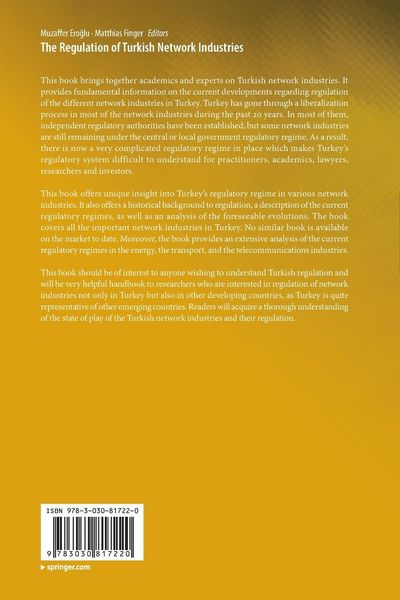 Produktbild: The Regulation of Turkish Network Industries