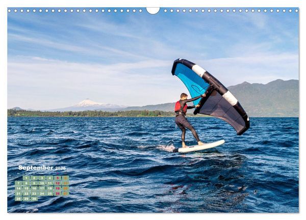Produktbild: Wingfoilen - fliegen &uuml;ber das Wasser (Wandkalender 2026 DIN A3 quer), CALVENDO Monatskalender