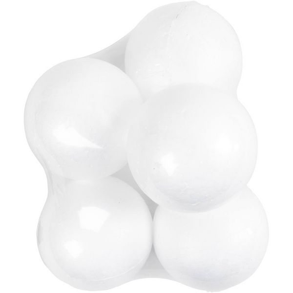 Produktbild: Creativ Company Styropor-Kugeln, D 10 cm, Wei&szlig;, 5 Stk