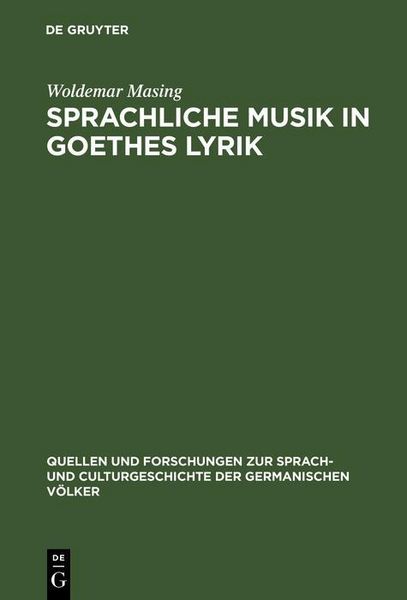 Produktbild: Sprachliche Musik in Goethes Lyrik
