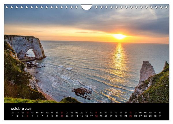 Produktbild: Normandie et Bretagne (Calendrier mural 2026 DIN A4 vertical), CALVENDO calendrier mensuel