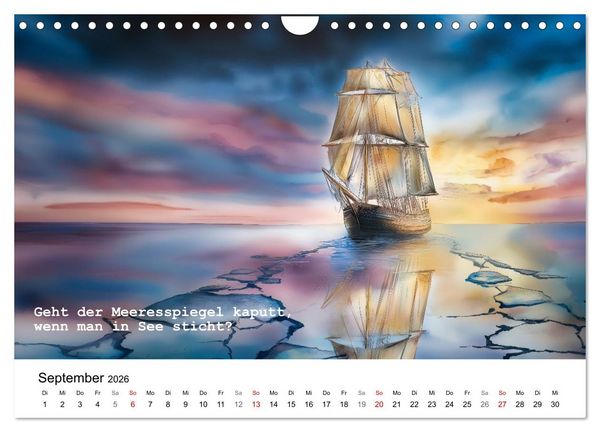 Produktbild: Lustige und paradoxe Fragen (Wandkalender 2026 DIN A4 quer), CALVENDO Monatskalender