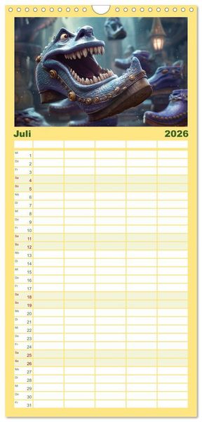 Produktbild: Familienplaner 2026 - Zauberhafte M&auml;rchen aus aller Welt mit 5 Spalten (Wandkalender, 21 x 45 cm) CALVENDO