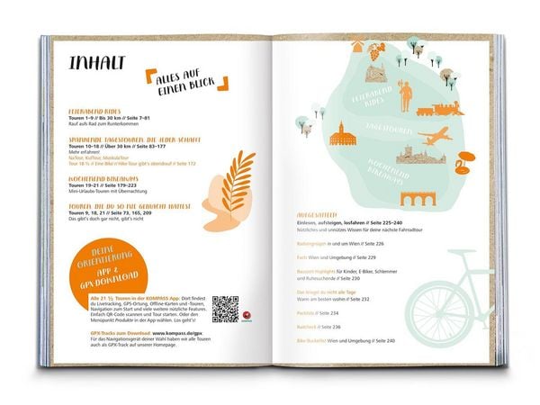 Produktbild: KOMPASS Radvergn&uuml;gen in und um Wien