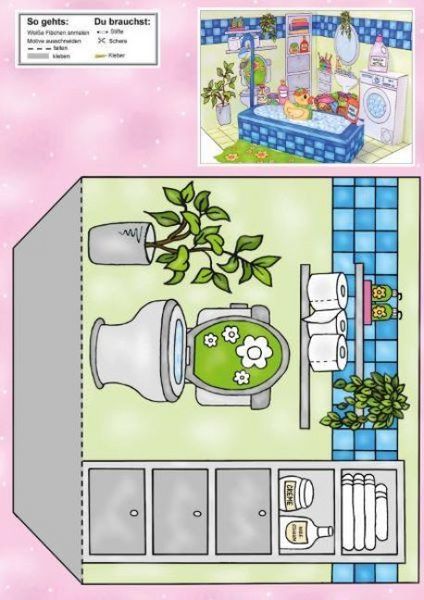Produktbild: Das Ausschneide-Bastelbuch Mein Puppenhaus