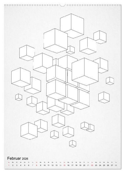 Produktbild: Geometric Graphik Art (hochwertiger Premium Wandkalender 2026 DIN A2 hoch), Kunstdruck in Hochglanz
