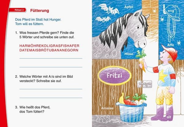 Produktbild: Leserabe R&auml;tselspa&szlig; - Zauber-Malr&auml;tsel zum Lesenlernen: Pferde (1. Lesestufe)