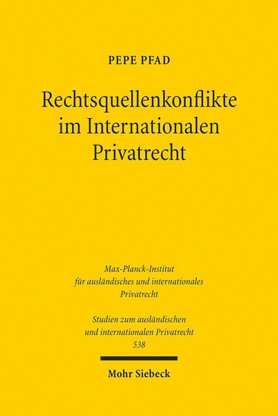 Produktbild: Rechtsquellenkonflikte im Internationalen Privatrecht