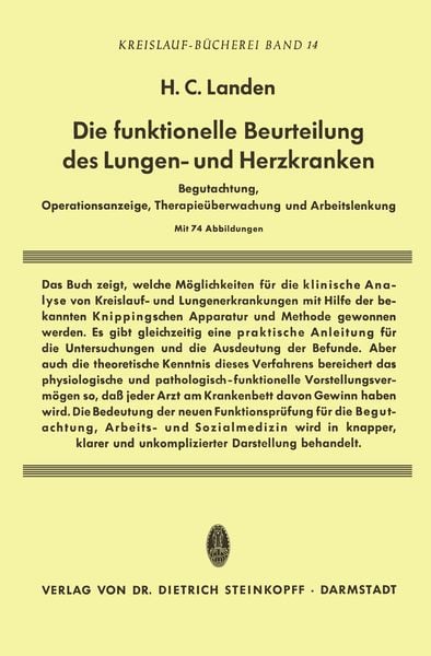 Produktbild: Die Funktionelle Beurteilung des Lungen- und Herzkranken