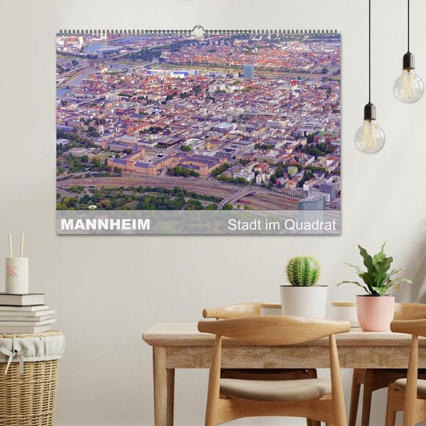 Produktbild: Mannheim - Stadt im Quadrat (Wandkalender 2026 DIN A2 quer), CALVENDO Monatskalender