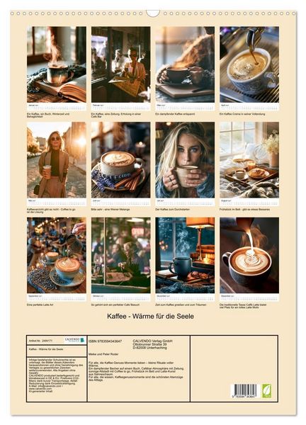 Produktbild: Kaffee - W&auml;rme f&uuml;r die Seele (Wandkalender 2027 DIN A2 hoch), CALVENDO Monatskalender