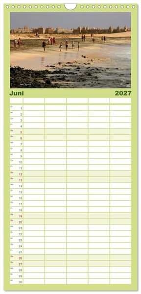 Produktbild: Familienplaner 2027 - Kap Verde mit 5 Spalten (Wandkalender, 21 x 45 cm) CALVENDO