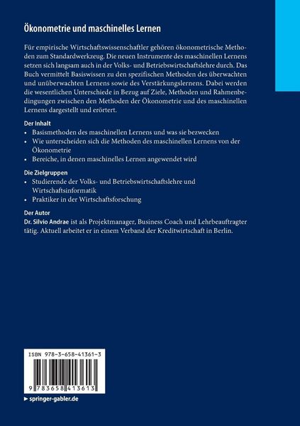 Produktbild: &Ouml;konometrie und maschinelles Lernen