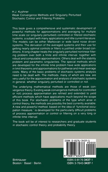 Produktbild: Weak Convergence Methods and Singularly Perturbed Stochastic Control and Filtering Problems