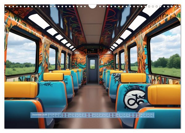 Produktbild: Graffiti Train (Wandkalender 2026 DIN A3 quer), CALVENDO Monatskalender