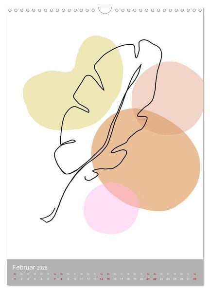 Produktbild: Line-Art Variationen (Wandkalender 2026 DIN A3 hoch), CALVENDO Monatskalender