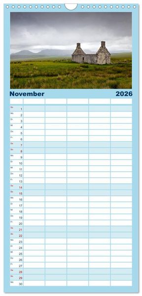 Produktbild: Familienplaner 2026 - Schottland - Wildes Land im Norden mit 5 Spalten (Wandkalender, 21 x 45 cm) CALVENDO
