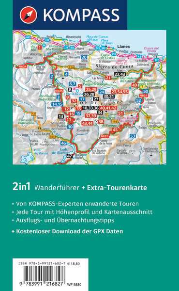 Produktbild: KOMPASS Wanderf&uuml;hrer Picos de Europa, 55 Touren mit Extra-Tourenkarte