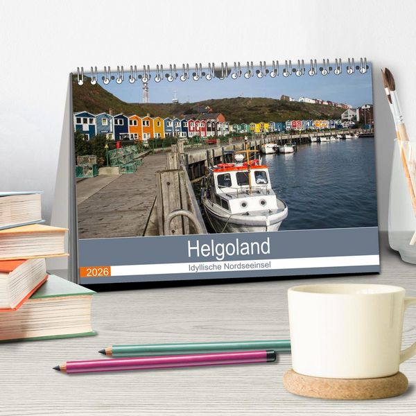 Produktbild: Helgoland - idyllische Nordseeinsel (Tischkalender 2026 DIN A5 quer), CALVENDO Monatskalender