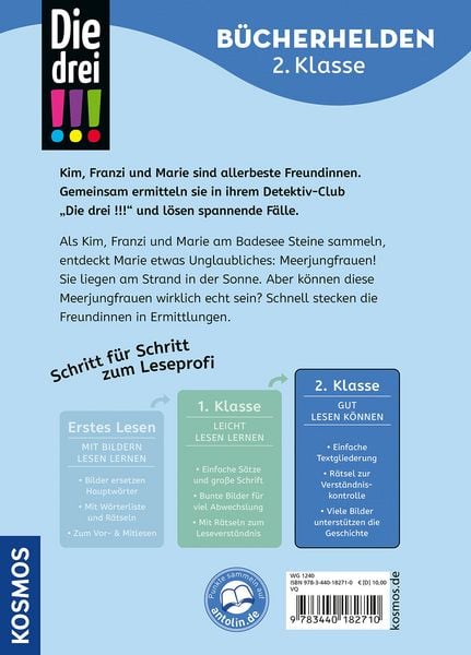 Produktbild: Die drei !!!, B&uuml;cherhelden 2. Klasse, Das R&auml;tsel der Meerjungfrau