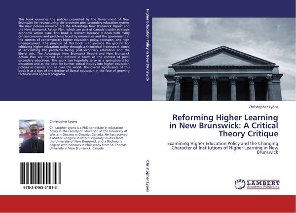 Produktbild: Reforming Higher Learning in New Brunswick: A Critical Theory Critique