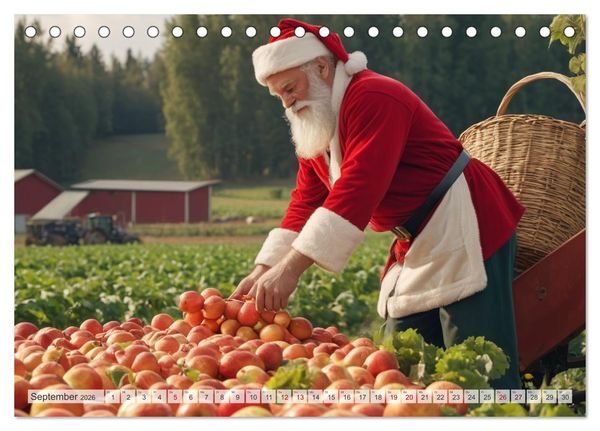Produktbild: Durch das Jahr mit dem Weihnachtsmann (Tischkalender 2026 DIN A5 quer), CALVENDO Monatskalender