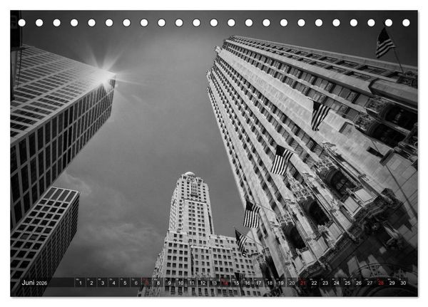 Produktbild: CHICAGO Monochrom (Tischkalender 2026 DIN A5 quer), CALVENDO Monatskalender