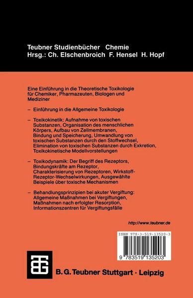 Produktbild: Allgemeine Toxikologie f&uuml;r Chemiker