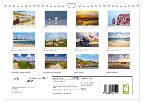 Produktbild: Nordsee - einfach Meer (Wandkalender 2026 DIN A4 quer), CALVENDO Monatskalender