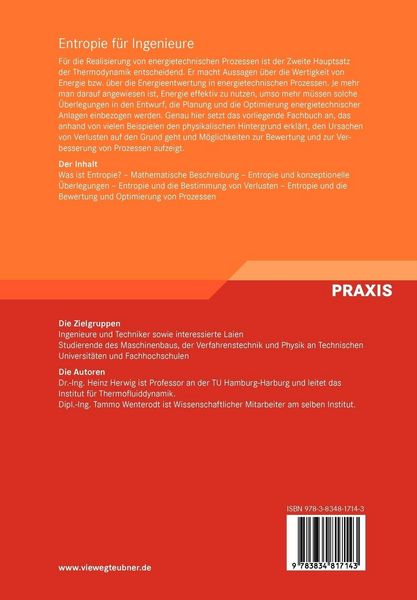 Produktbild: Entropie f&uuml;r Ingenieure