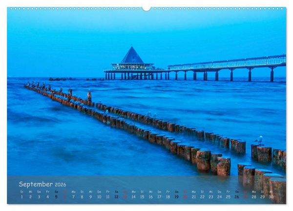 Produktbild: K&uuml;stenimpressionen von den Ostseeinseln R&uuml;gen und Usedom (hochwertiger Premium Wandkalender 2026 DIN A2 quer), Kunstdruck in Hochglanz