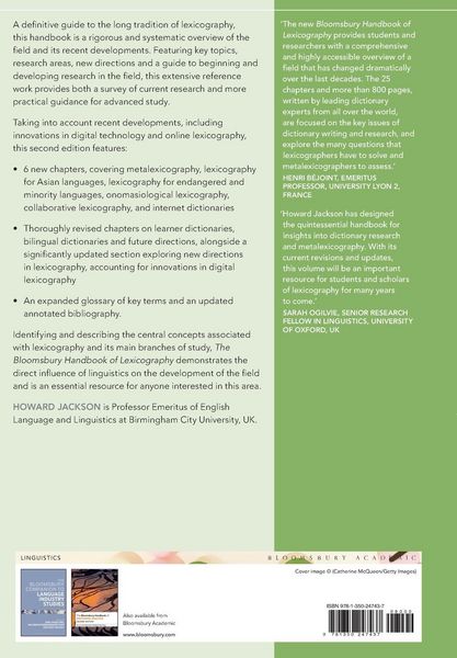 Produktbild: The Bloomsbury Handbook of Lexicography