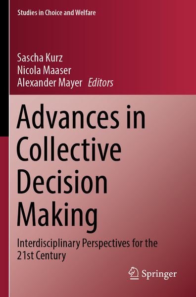 Produktbild: Advances in Collective Decision Making