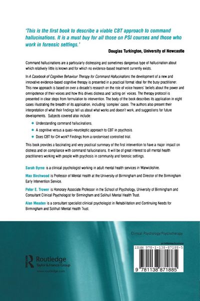 Produktbild: A Casebook of Cognitive Behaviour Therapy for Command Hallucinations