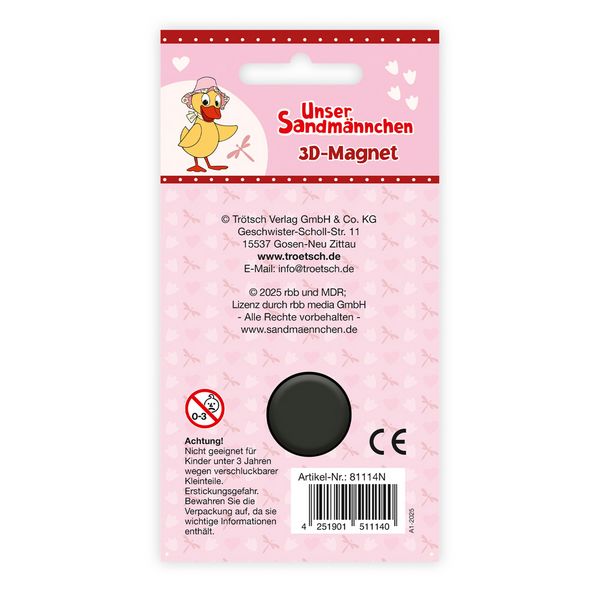 Produktbild: TR&Ouml;TSCH - Unser Sandm&auml;nnchen 3D-Magnet Schnatterinchen Magnet