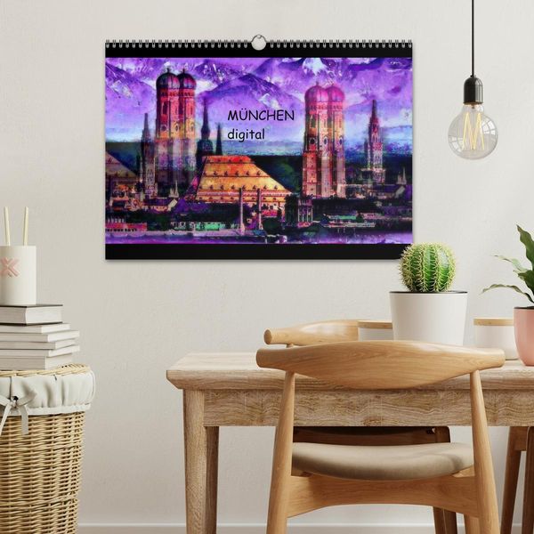 Produktbild: M&uuml;nchen digital (Wandkalender 2026 DIN A3 quer), CALVENDO Monatskalender