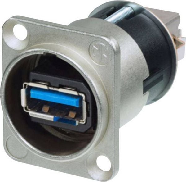 Produktbild: Reversible USB-Durchf&uuml;hrung 3.0 Buchse, Einbau Durchf&uuml;hrung NAUSB3 Neutrik Inhalt: 1 St.
