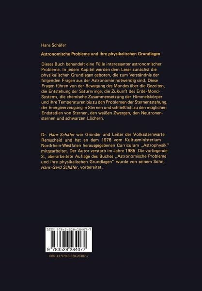 Produktbild: Astronomische Probleme und ihre physikalischen Grundlagen