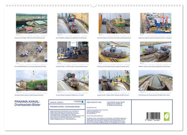 Produktbild: PANAMA-KANAL: Drahtseilakt-Bilder (Wandkalender 2026 DIN A2 quer), CALVENDO Monatskalender