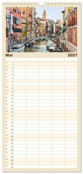 Produktbild: Familienplaner 2027 - Venedig - Stadt im Meer mit 5 Spalten (Wandkalender, 21 x 45 cm) CALVENDO