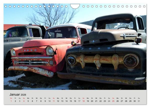 Produktbild: Rostige Autos. Faszination U.S. Wracks (Wandkalender 2026 DIN A4 quer), CALVENDO Monatskalender