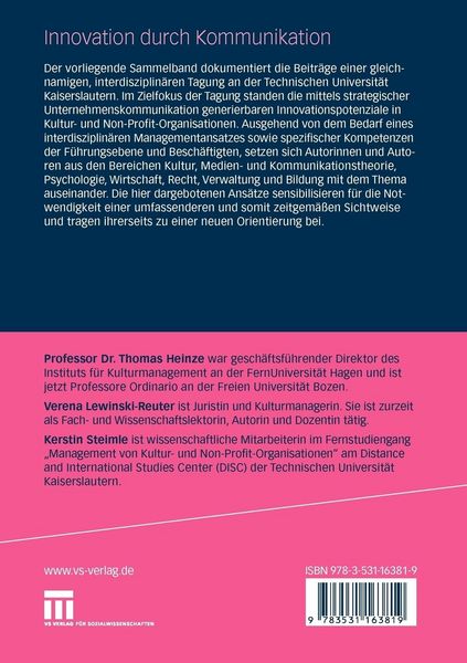 Produktbild: Innovation durch Kommunikation